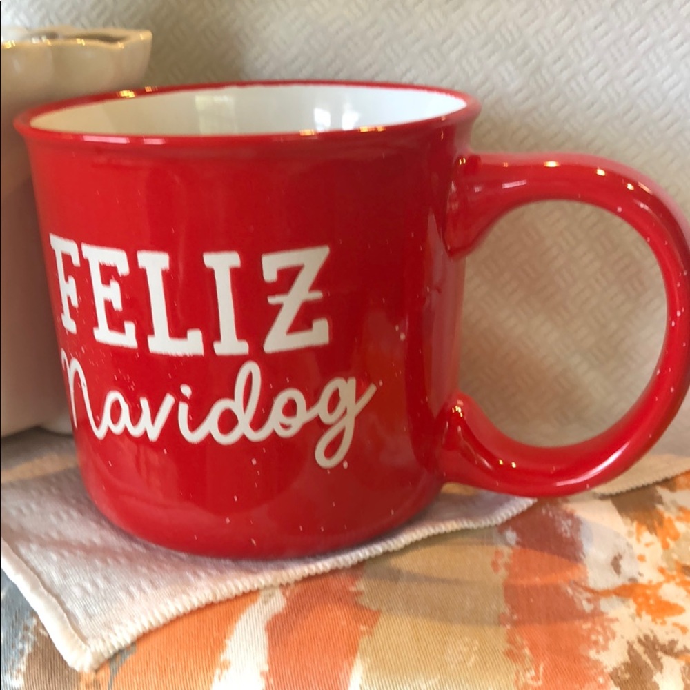 Red 'Feliz Navidog' Mug